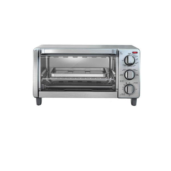 Black & Decker Toaster Oven with Natural Convection, Stainless Steel, 4-Slice [OPEN BOX]