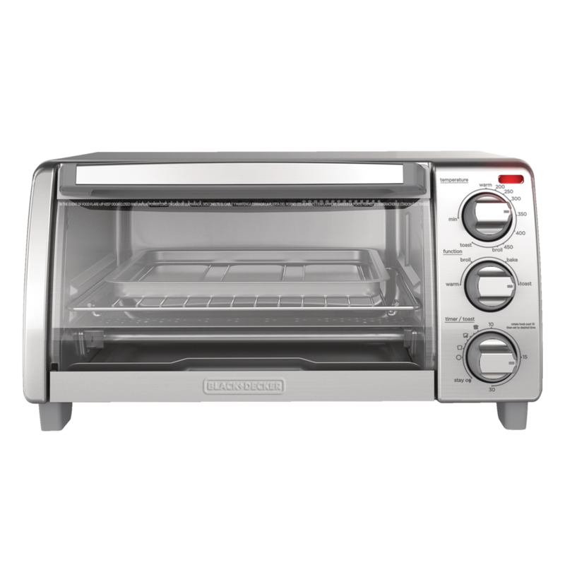 Four Grille-Pain à Convection Naturelle 4 Tranches en Acier Inoxydable Black & Decker ( TO1745SSDD )