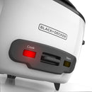 Black & Decker Non-Stick Rice Cooker & Steamer White, 6 Cups [OPEN BOX]