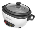 Black & Decker Non-Stick Rice Cooker & Steamer White, 6 Cups [OPEN BOX]