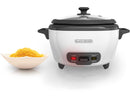 Black & Decker Non-Stick Rice Cooker & Steamer White, 6 Cups [OPEN BOX]