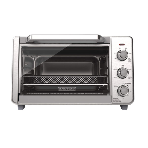 Black & Decker Crisp 'N bake 6-Slice Air Fryer Toaster Oven, Stainless Steel, 5 Cooking Functions [OPEN BOX]