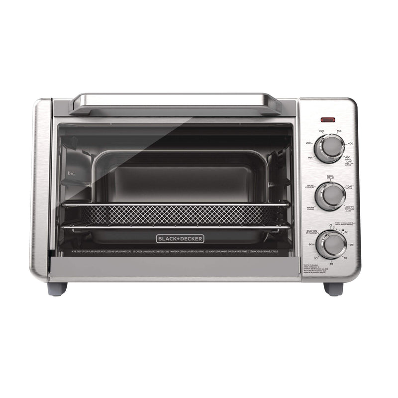 Black & Decker Crisp 'N bake 6-Slice Air Fryer Toaster Oven, Stainless Steel, 5 Cooking Functions [OPEN BOX]