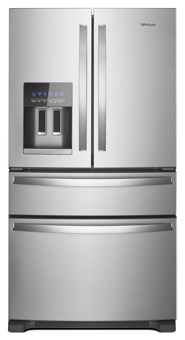 Whirlpool Réfrigérateur quatre portes avec porte à deux battants de 36 po avec distributeur externe WRMF3636RZ