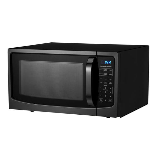 1,100 Watts stainless steel counter microwave. Black / 1.6pi³ Hamilton beach p11043alh-wtb [OPEN BOX]