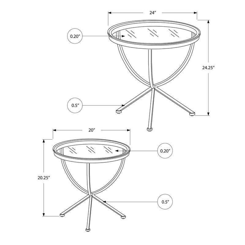 Monarch Nesting Tables I 3322 IMAGE 5