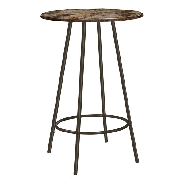 Monarch Round Mecca Pub Height Dining Table with Marble Top & Trestle Base I 2310 IMAGE 1