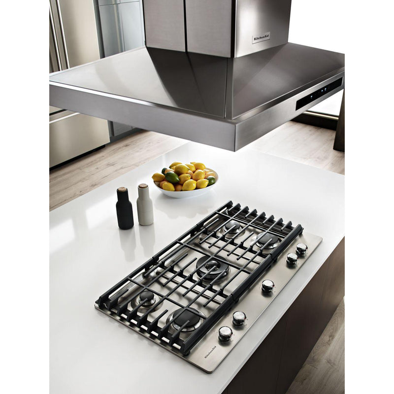 KitchenAid 30-inch Built-In Gas Cooktop with Even-Heat™ Burner KCGS550ESS IMAGE 13
