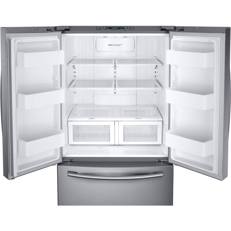 Samsung 36-inch, 25.5 cu. ft. French Freestanding 3-Door Refrigerator with Twin Cooling Plus™ RF26HFENDSR/AA IMAGE 7