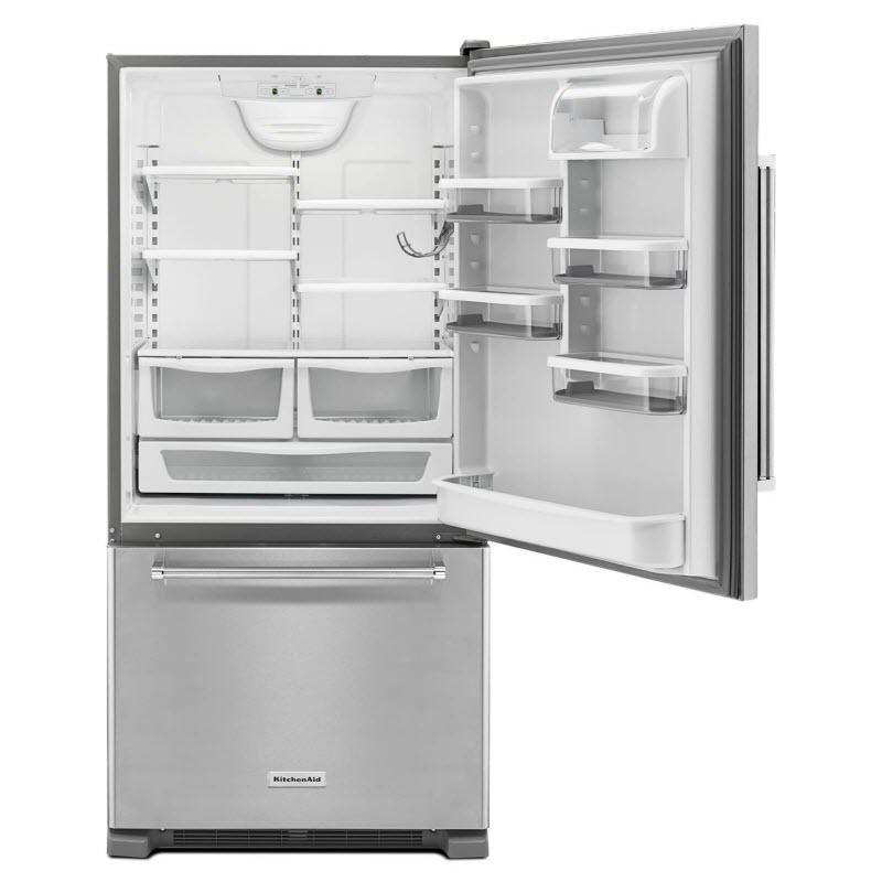 KitchenAid 33-inch, 22.1 cu. ft. Bottom Freezer Refrigerator KRBR102ESS IMAGE 2