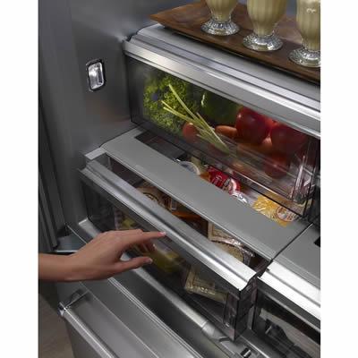 KitchenAid 43-inch, 24.2 cu.ft. Built-in French 3-Door Refrigerator with Platinum Interior Design KBFN502EBS IMAGE 5