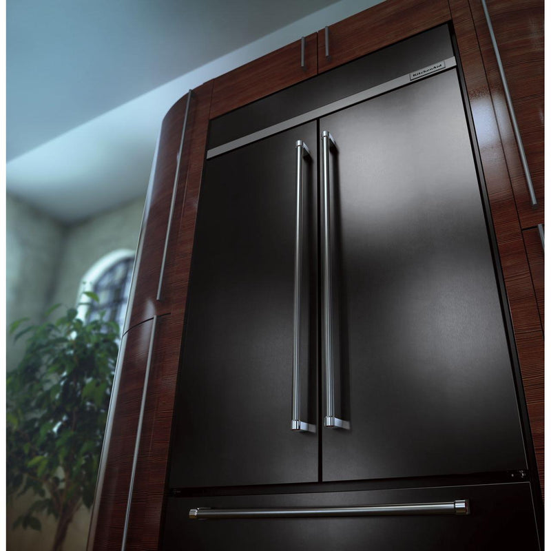 KitchenAid 43-inch, 24.2 cu.ft. Built-in French 3-Door Refrigerator with Platinum Interior Design KBFN502EBS IMAGE 6