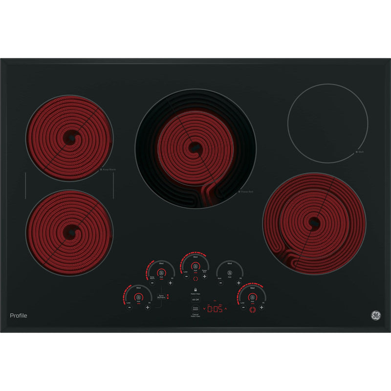 GE Profile 30-inch Built-In Electric Cooktop with SyncBurners PP9030DJBB IMAGE 3
