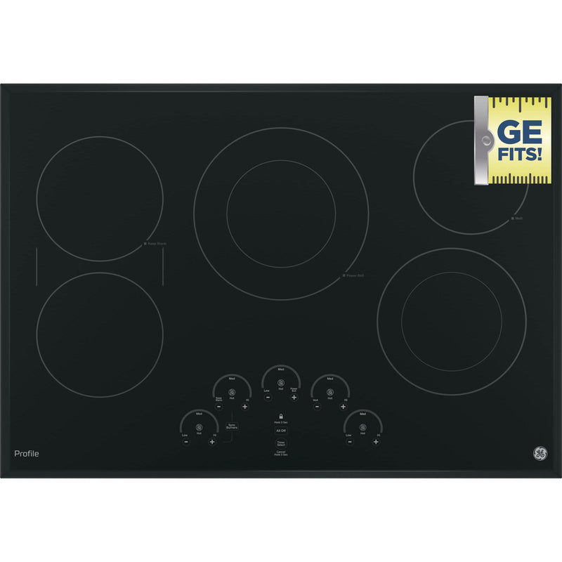 GE Profile 30-inch Built-In Electric Cooktop with SyncBurners PP9030DJBB IMAGE 4