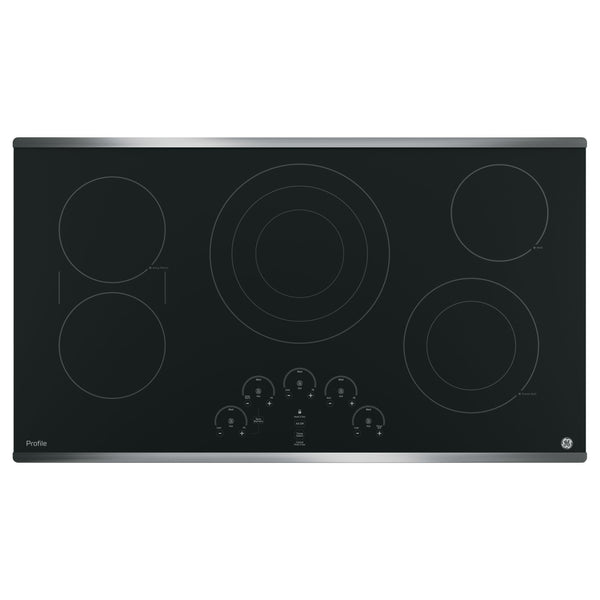 GE Profile 36-inch Built-In Electric Cooktop PP9036SJSS IMAGE 1