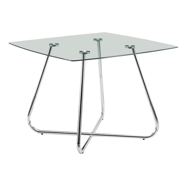 Monarch Square Dining Table with Glass Top & Trestle Base I 1070 IMAGE 1