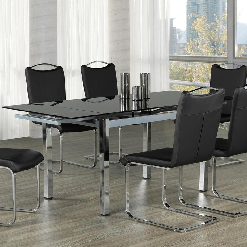 IFDC Dining Table with Glass Top T1505 IMAGE 1