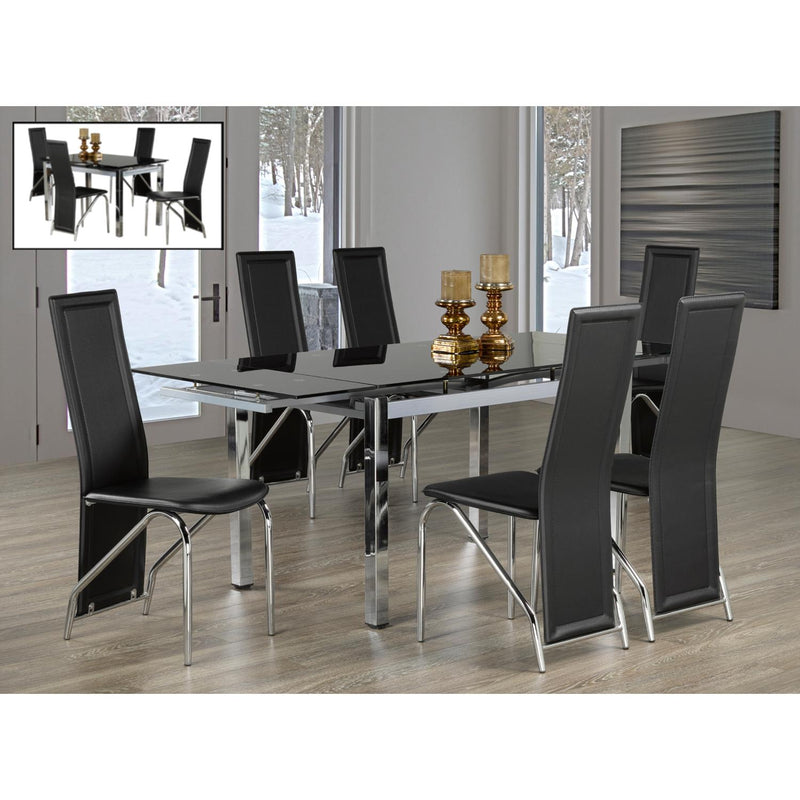 IFDC Dining Table with Glass Top T1505 IMAGE 3