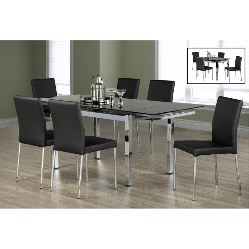 IFDC Dining Table with Glass Top T1505 IMAGE 4