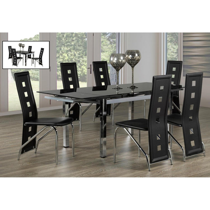 IFDC Dining Table with Glass Top T1505 IMAGE 5