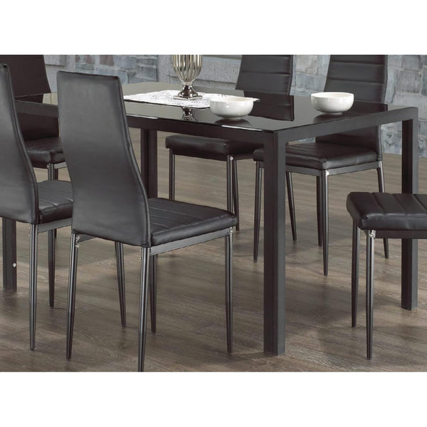 IFDC Dining Table with Glass Top T5054 IMAGE 1