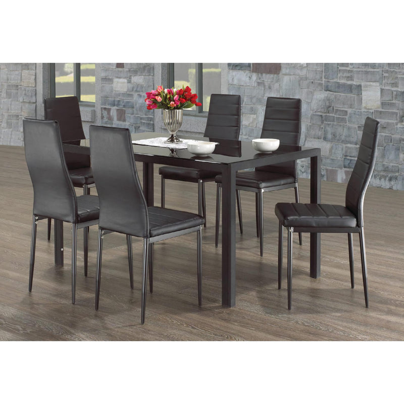 IFDC Dining Table with Glass Top T5054 IMAGE 2