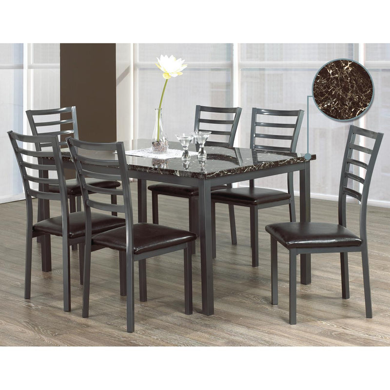 IFDC Dining Table with Marble Top T1027 IMAGE 2