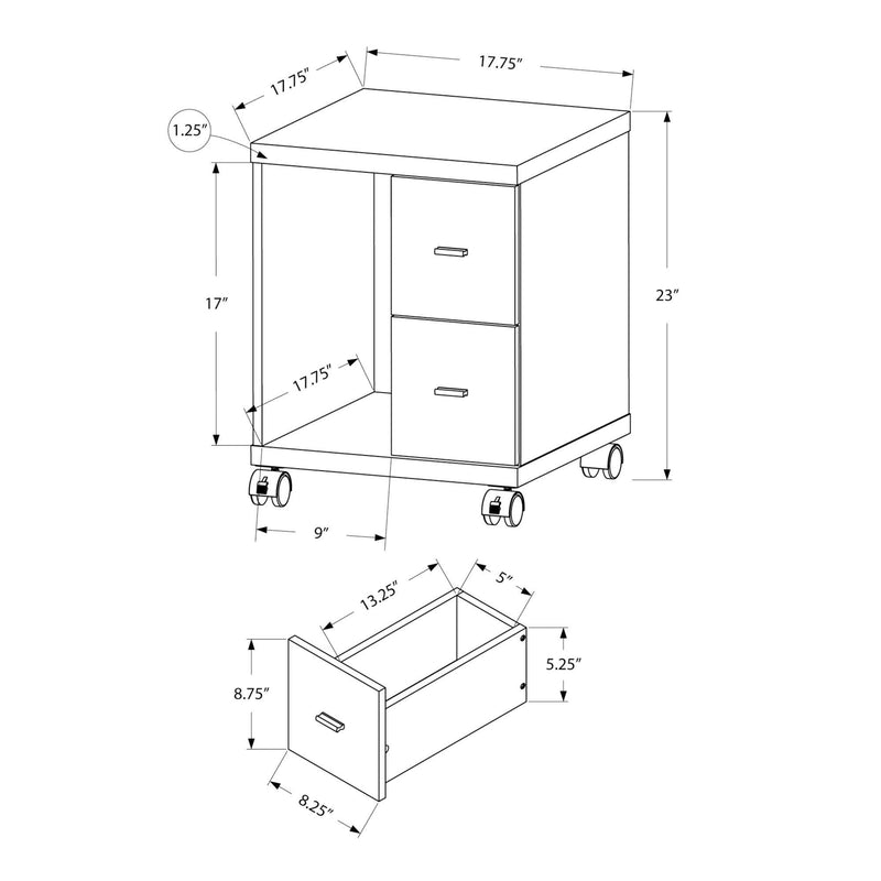 Monarch Office Desk Components Storage Unit I 7055 IMAGE 11