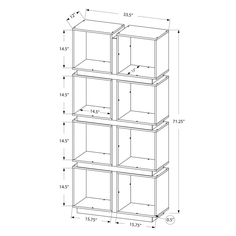 Monarch Bookcases 5+ Shelves I 7076 IMAGE 5