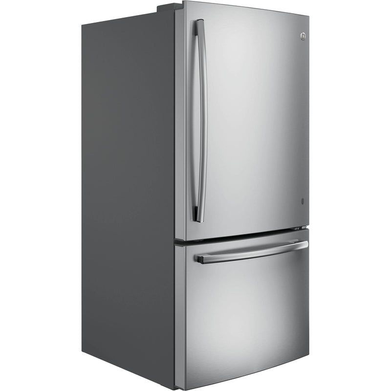 GE 33-inch, 24.9 cu.ft. Bottom Freezer Refrigerator with Ice Dispenser GDE25ESKSS IMAGE 2