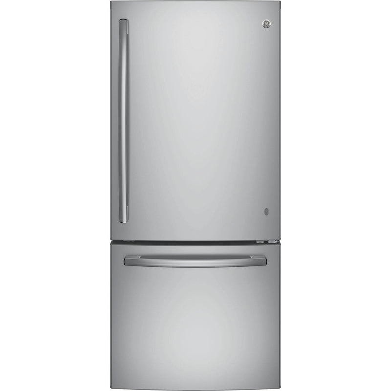 GE 30-inch, 21 cu.ft. Freestanding Bottom Freezer Refrigerator with Interior Ice Maker GDE21ESKSS IMAGE 1