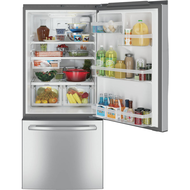 GE 30-inch, 21 cu.ft. Freestanding Bottom Freezer Refrigerator with Interior Ice Maker GDE21ESKSS IMAGE 4