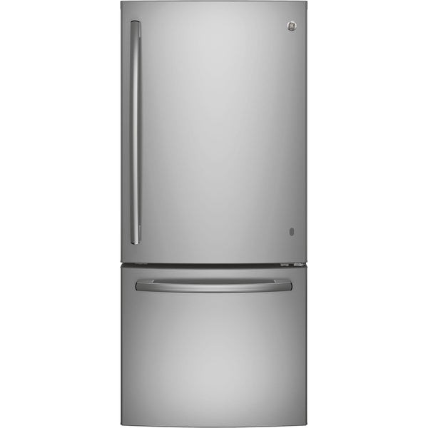 GE 30-inch, 20.9 cu. ft. Bottom Freezer Refrigerator GBE21ASKSS IMAGE 1