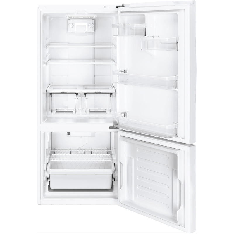 GE 30-inch, 20.9 cu. ft. Bottom Freezer Refrigerator GBE21AGKWW IMAGE 3