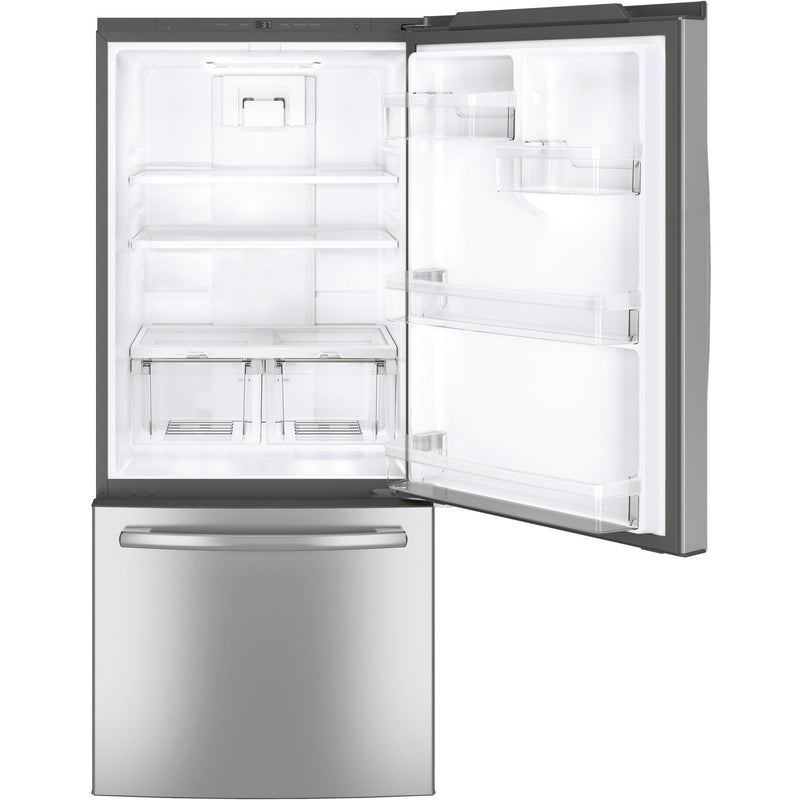GE 30-inch, 20.9 cu. ft. Bottom Freezer Refrigerator GDE21DSKSS IMAGE 2