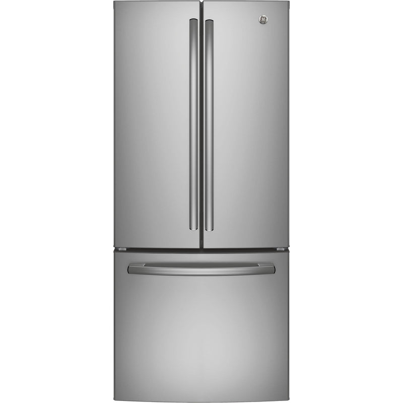 GE 30-inch, 20.8 cu. ft. Freestanding French 3-Door Refrigerator with FrostGuard™ GNE21DSKSS IMAGE 1