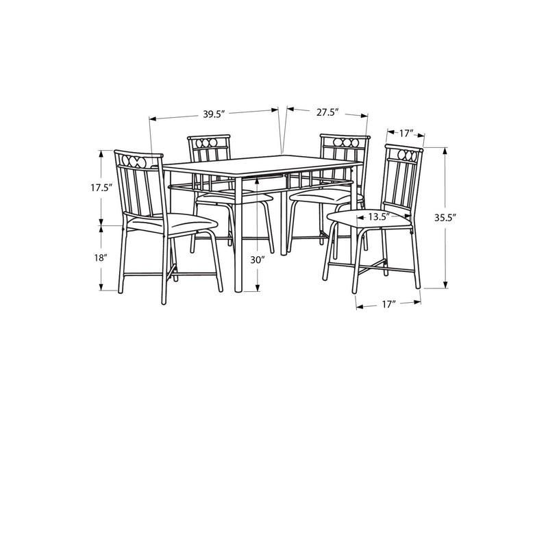 Monarch 5 pc Dinette I 1018 IMAGE 5
