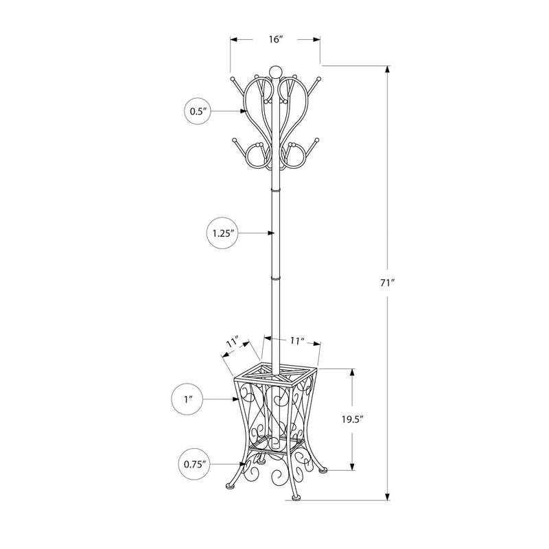 Monarch Coat Racks Coat Rack I 2060 IMAGE 5