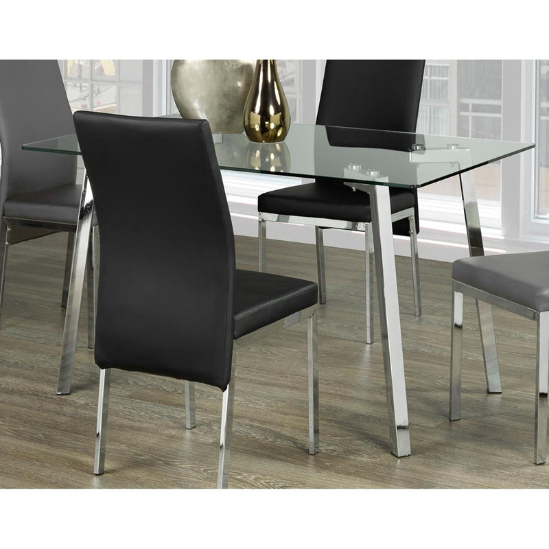 IFDC Dining Table with Glass Top T5065 IMAGE 1