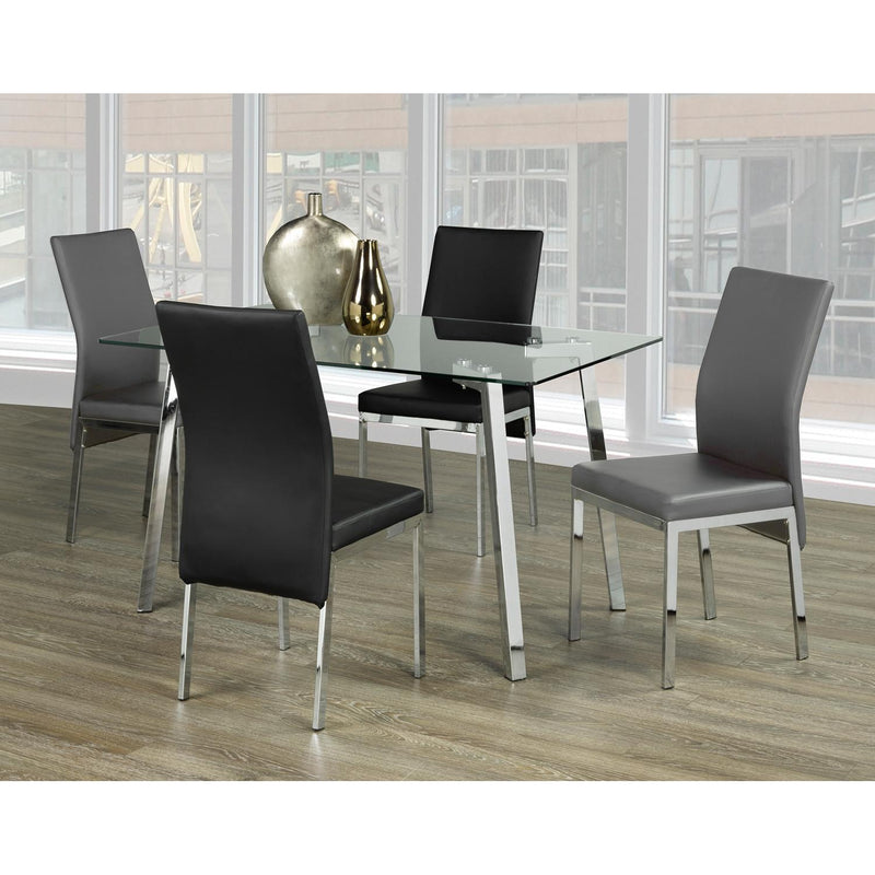 IFDC Dining Table with Glass Top T5065 IMAGE 2