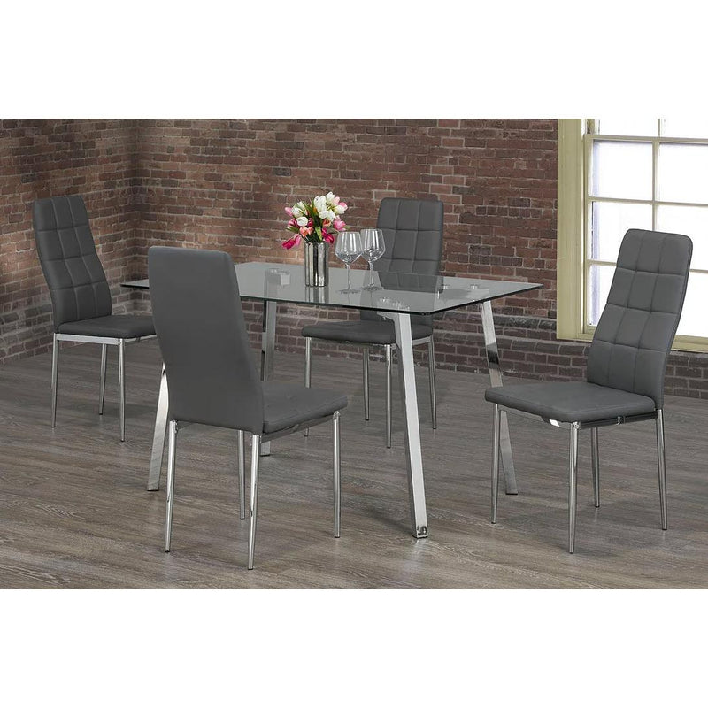 IFDC Dining Table with Glass Top T5065 IMAGE 4