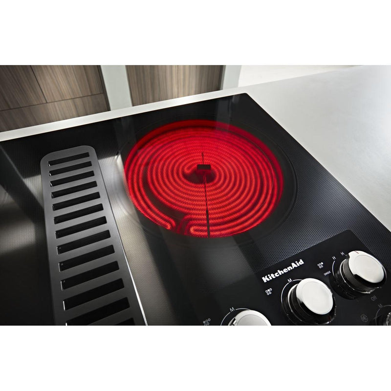 KitchenAid 36-inch Built-in Electric Cooktop with 5 Elements KCED606GBL IMAGE 4