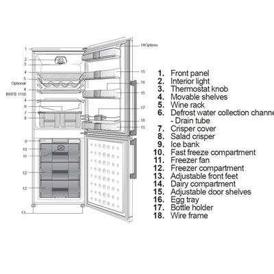 Blomberg 22-inch, 9.9 cu. ft. Bottom Freezer Refrigerator BRFB0900 IMAGE 3