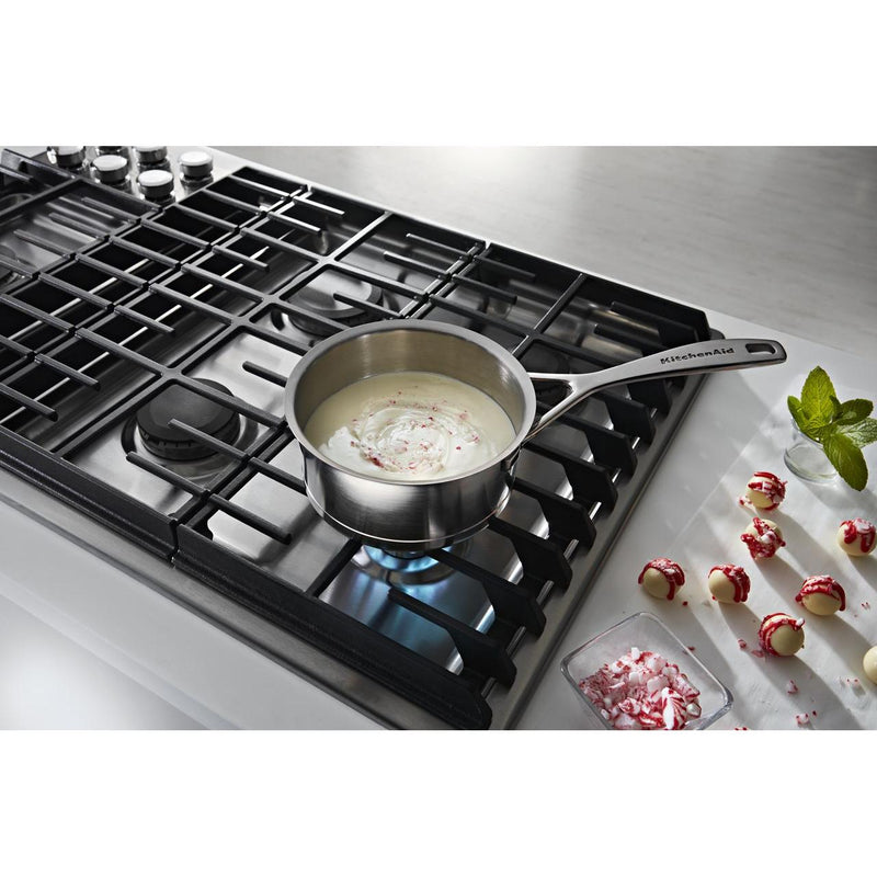 KitchenAid 36-inch Built-in Gas Cooktop with Downdraft KCGD506GSS IMAGE 5