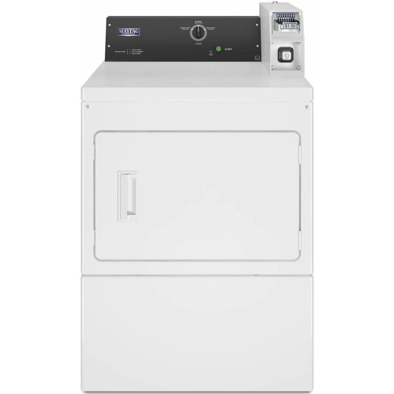 Maytag Commercial Laundry 7.4 cu.ft. Electric Front Loading Commercial Dryer MDE20CSAZW IMAGE 1