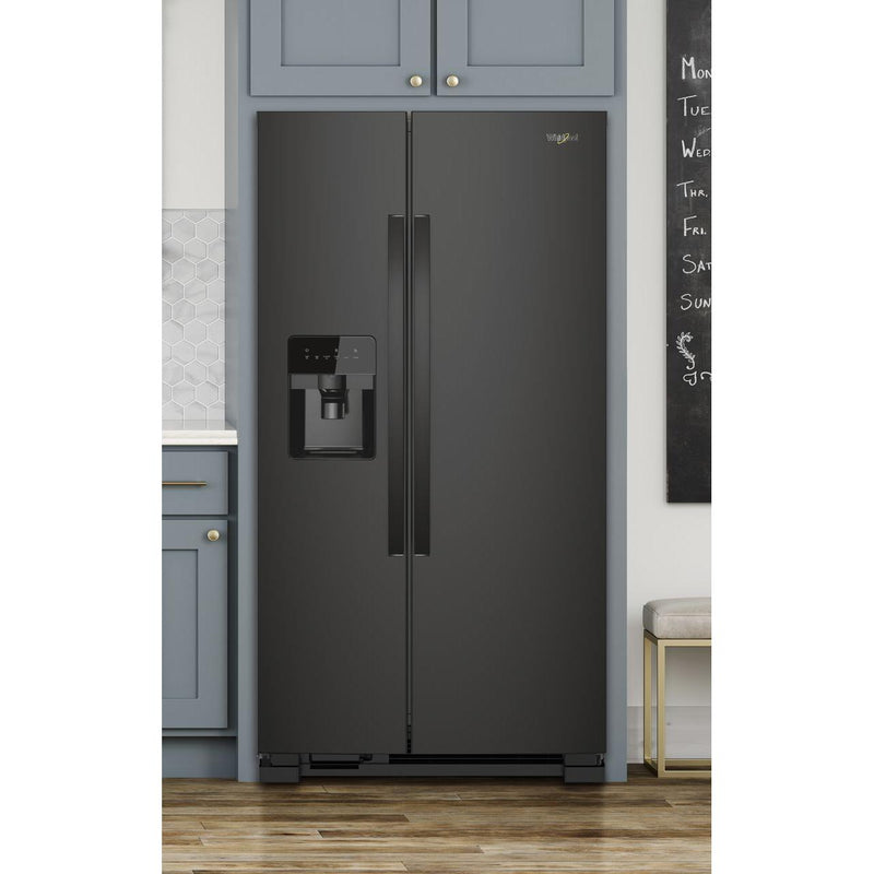 Whirlpool 33-inch, 21.4 cu. ft. Side-by-Side Freestanding Refrigerator with Exterior Ice and Water Dispenser with EveryDrop™ Water Filtration WRS331SDHB IMAGE 6