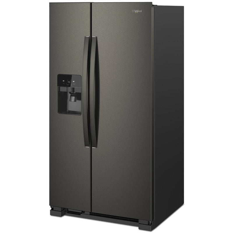 Whirlpool 36-inch, 24.5 cu. ft. Side-by-Side Freestanding Refrigerator with Exterior Ice and Water Dispenser with EveryDrop™ Water Filtration WRS555SIHV IMAGE 2