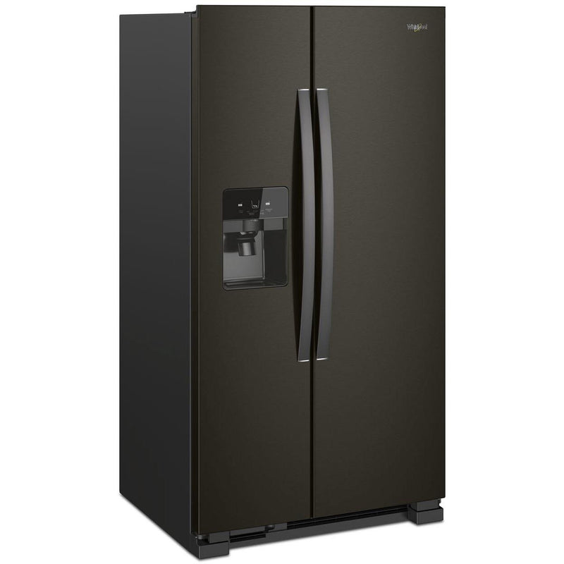 Whirlpool 36-inch, 24.5 cu. ft. Side-by-Side Freestanding Refrigerator with Exterior Ice and Water Dispenser with EveryDrop™ Water Filtration WRS555SIHV IMAGE 3