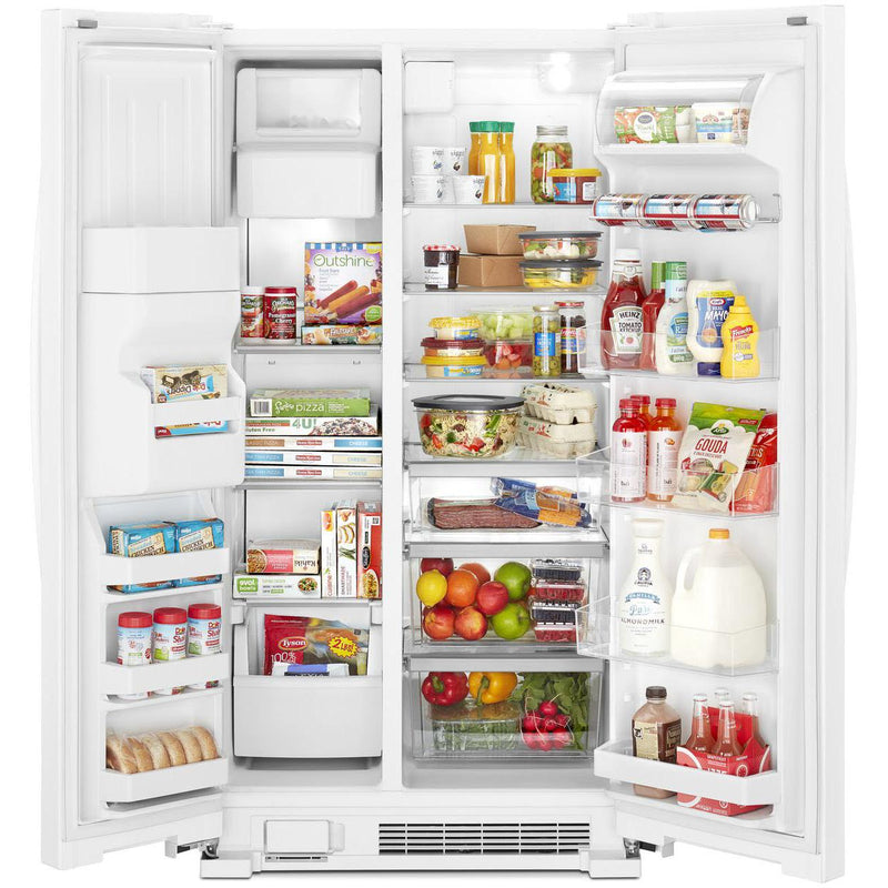 Whirlpool 36-inch, 24.5 cu. ft. Side-by-Side Freestanding Refrigerator with Exterior Ice and Water Dispenser with EveryDrop™ Water Filtration WRS555SIHZ IMAGE 10