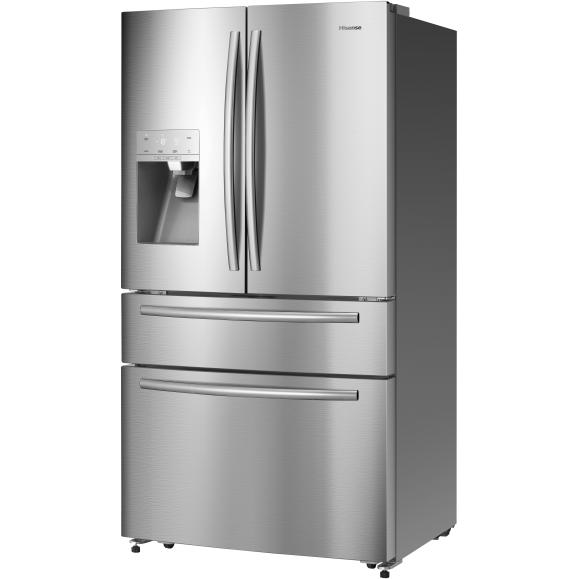 Hisense 36-inch, 21.4 cu.ft. Freestanding French 4-Door Refrigerator with Ice and Water Dispensing System RF21N1ASD IMAGE 3